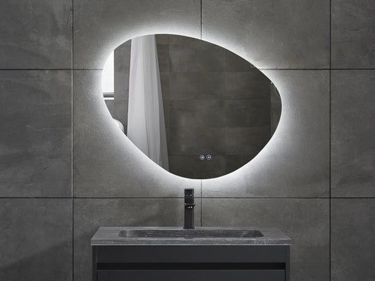 Miroir de salle de bain LED - Horizontal ou vertical - Alessia 80x70cm