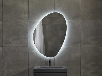 Miroir de salle de bain LED - Horizontal ou vertical - Alessia 80x70cm