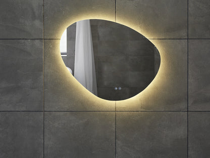 Miroir de salle de bain LED - Horizontal ou vertical - Alessia 80x70cm