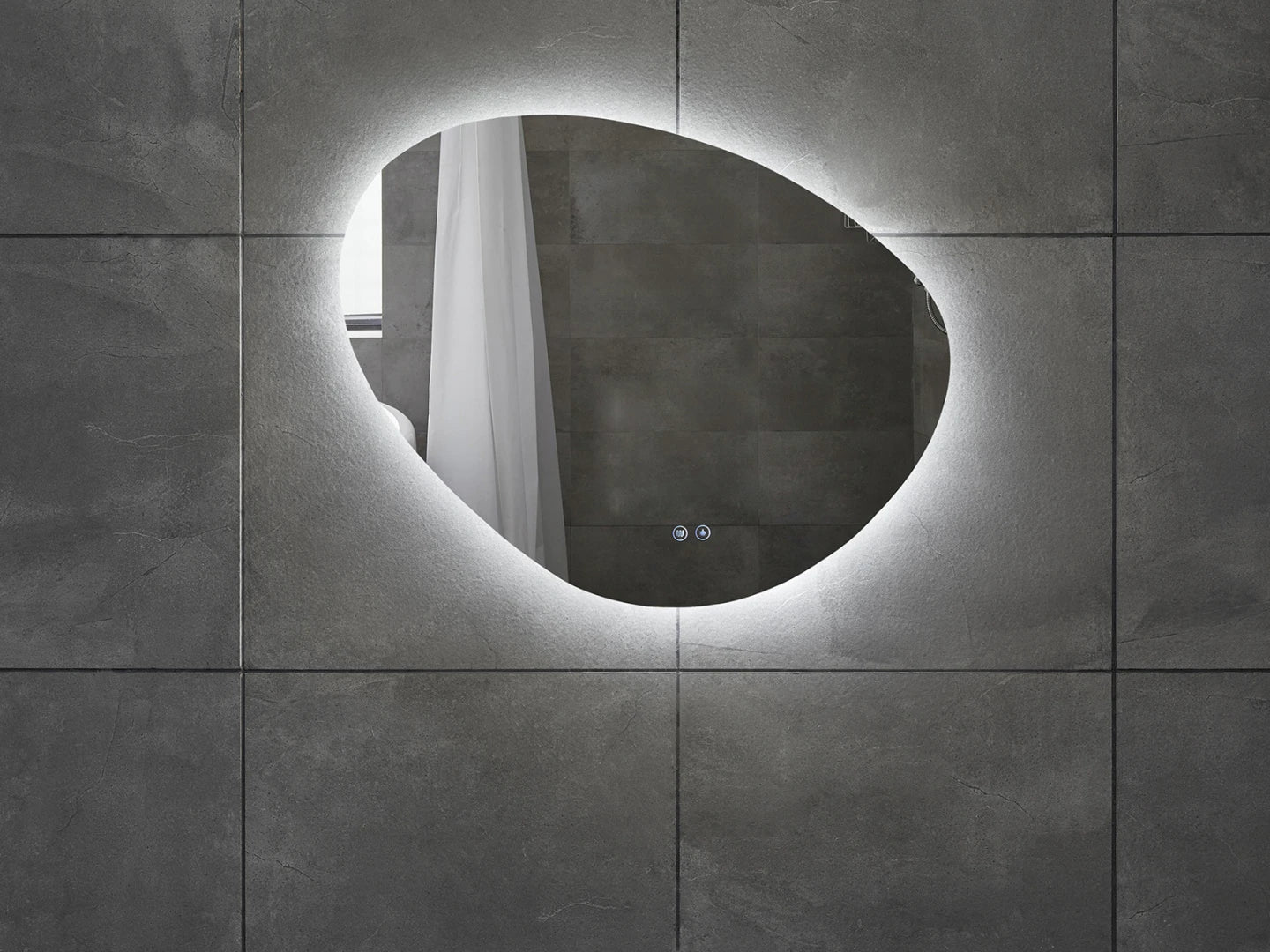Miroir de salle de bain LED - Horizontal ou vertical - Alessia 80x70cm