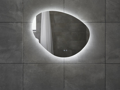 Miroir de salle de bain LED - Horizontal ou vertical - Alessia 80x70cm
