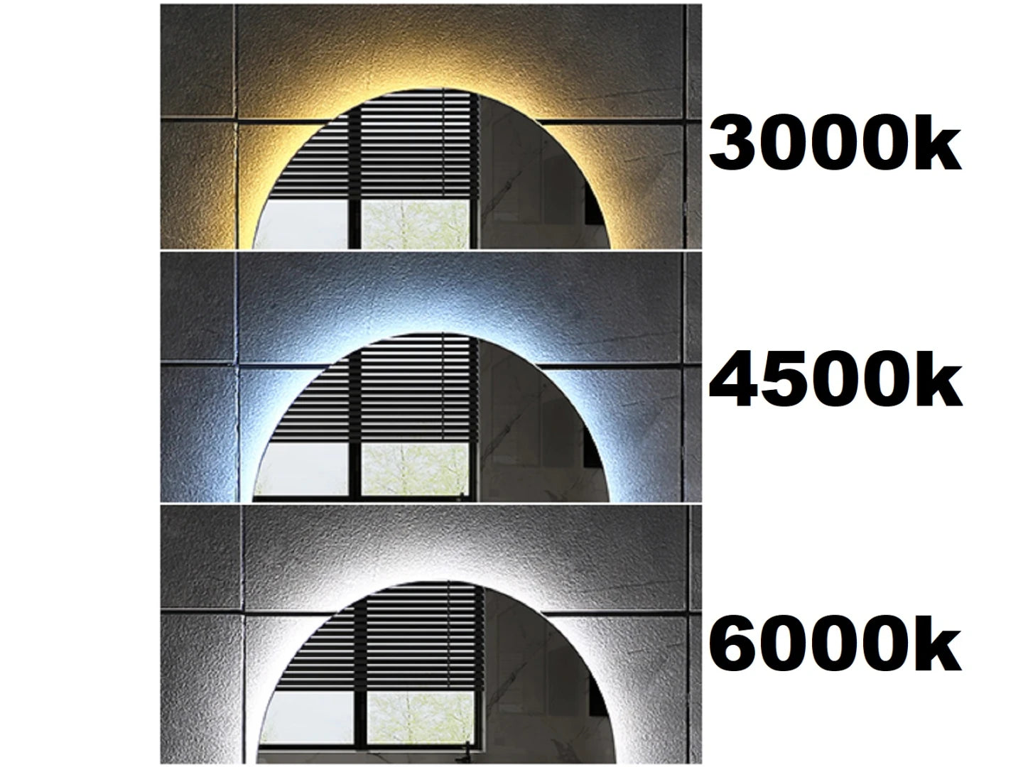 Miroir de salle de bain LED - Horizontal ou vertical - Alessia 120x90cm