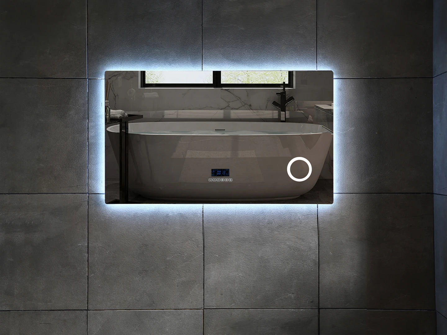 Miroir de salle de bain LED - Bluetooth - Lorenzo 100x70cm