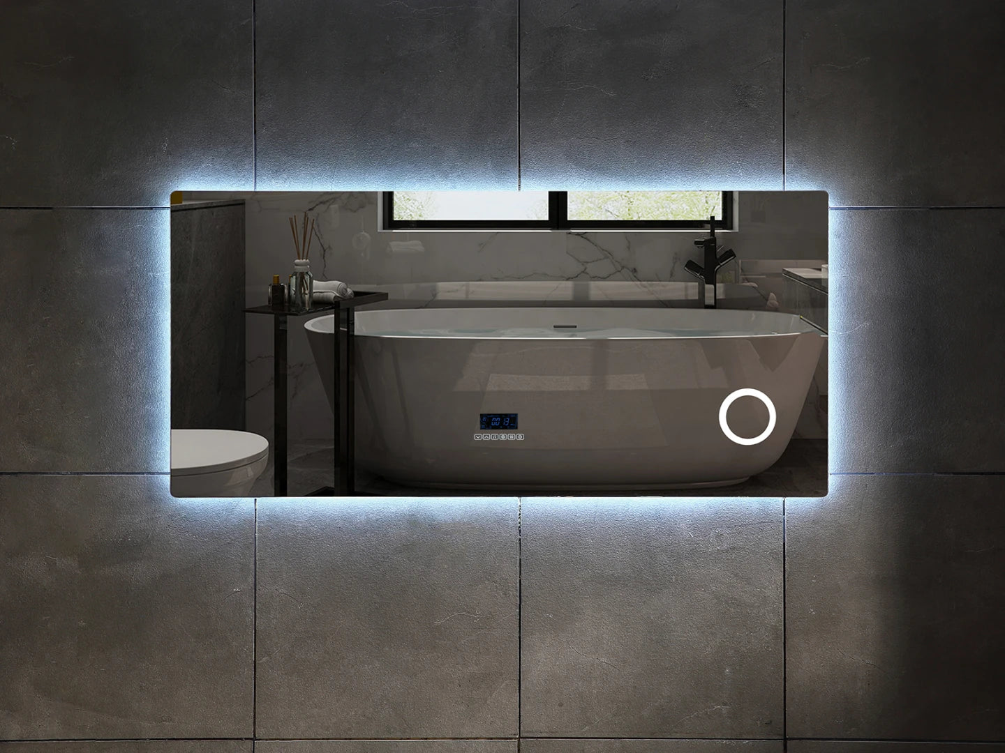 Miroir de salle de bain LED - Bluetooth - Lorenzo 120x70cm