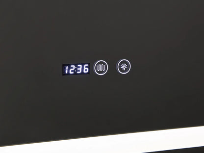 Miroir de salle de bain LED - Horloge numérique - Dante 120x70cm