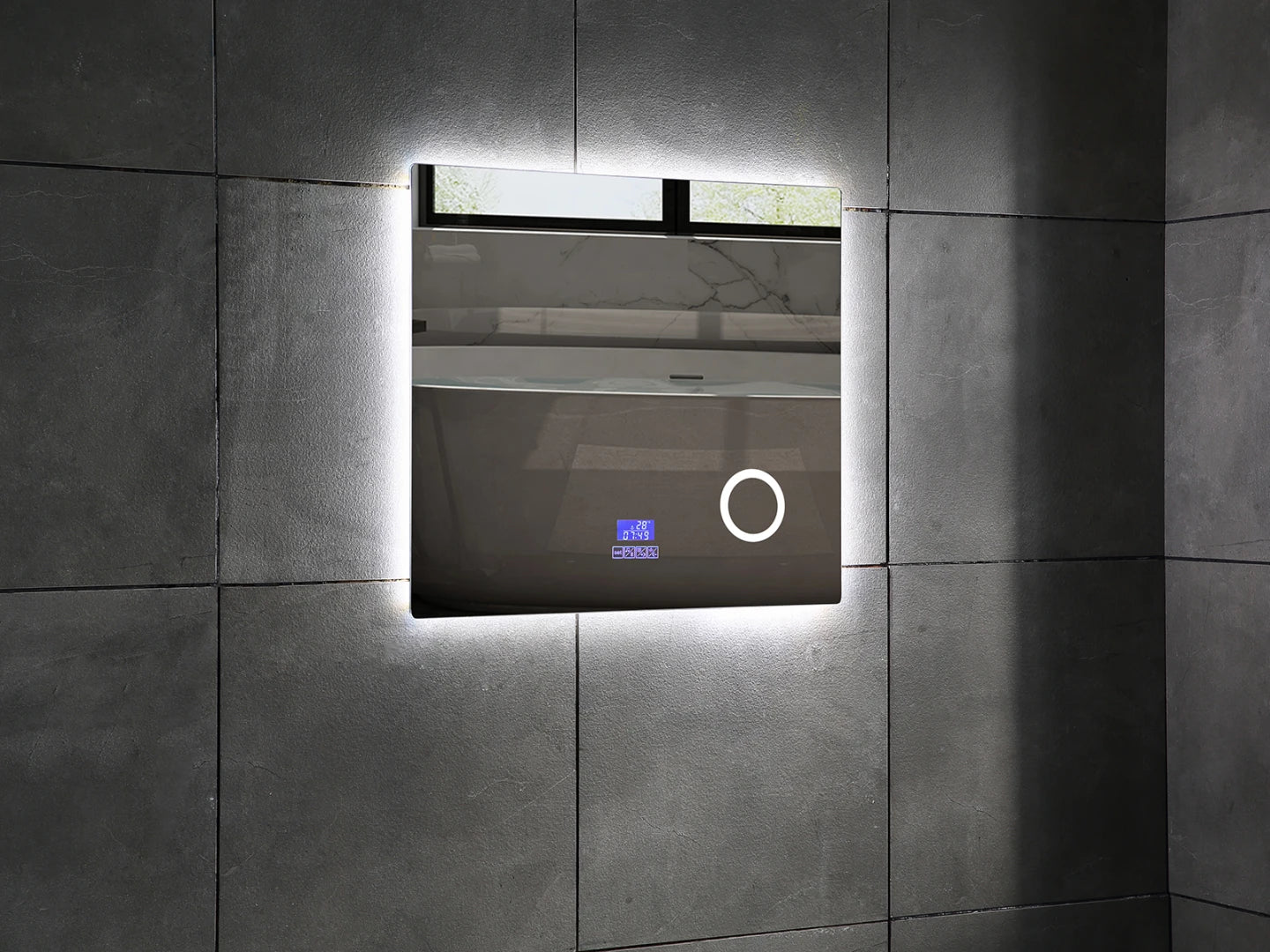 Miroir de salle de bain LED - Bluetooth - Lorenzo 80x70cm