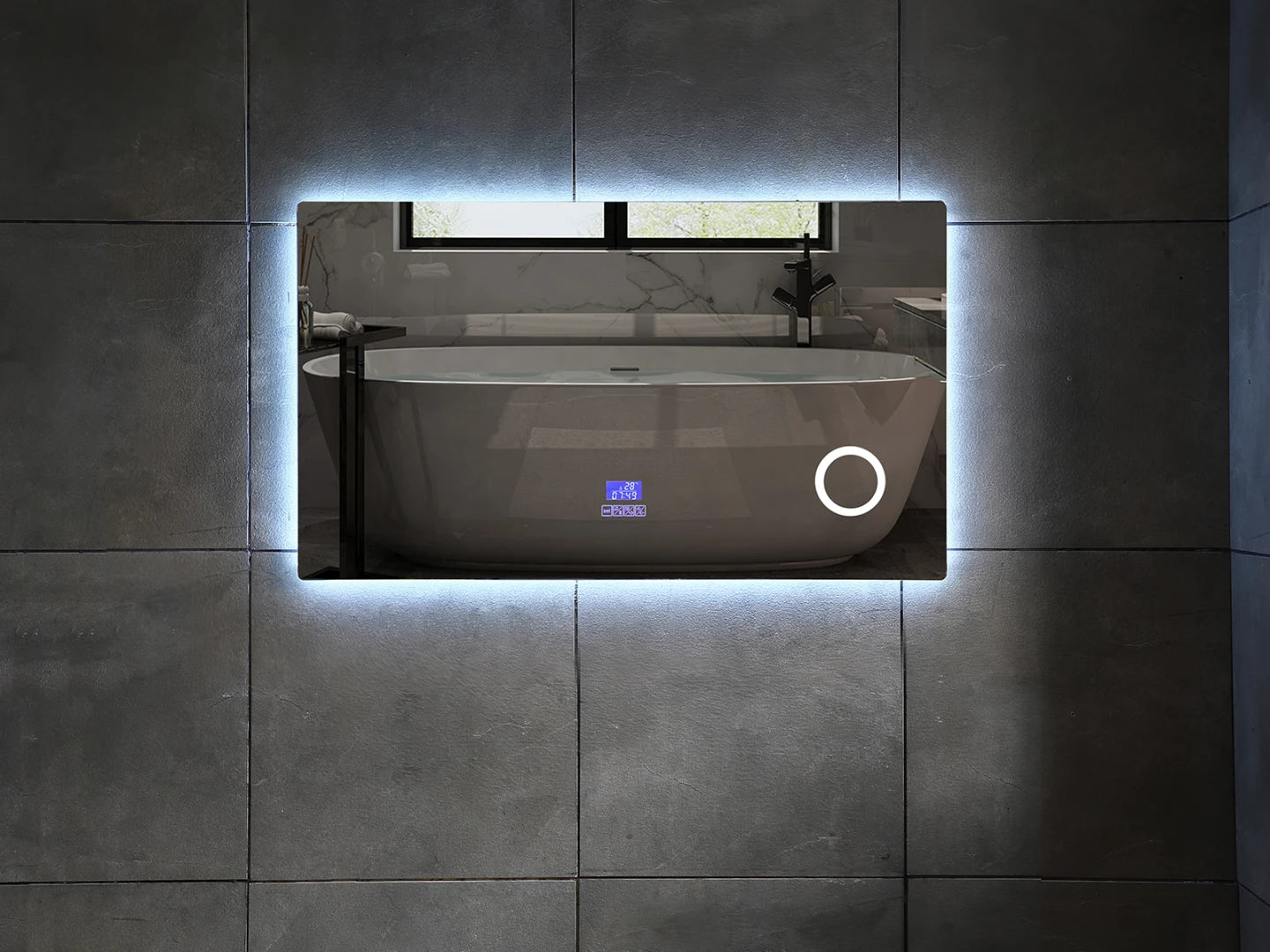Miroir de salle de bain LED - Bluetooth - Lorenzo 100x70cm