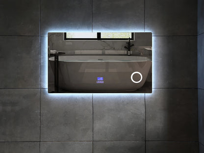 Miroir de salle de bain LED - Bluetooth - Lorenzo 100x70cm