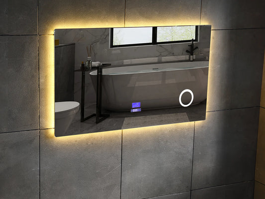 Miroir de salle de bain LED - Bluetooth - Lorenzo 100x70cm