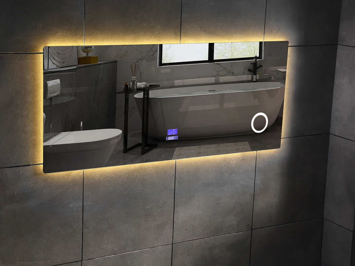 Miroir de salle de bain LED - Bluetooth - Lorenzo 140x70cm
