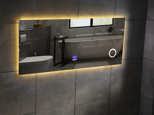 Miroir de salle de bain LED - Bluetooth - Lorenzo 140x70cm