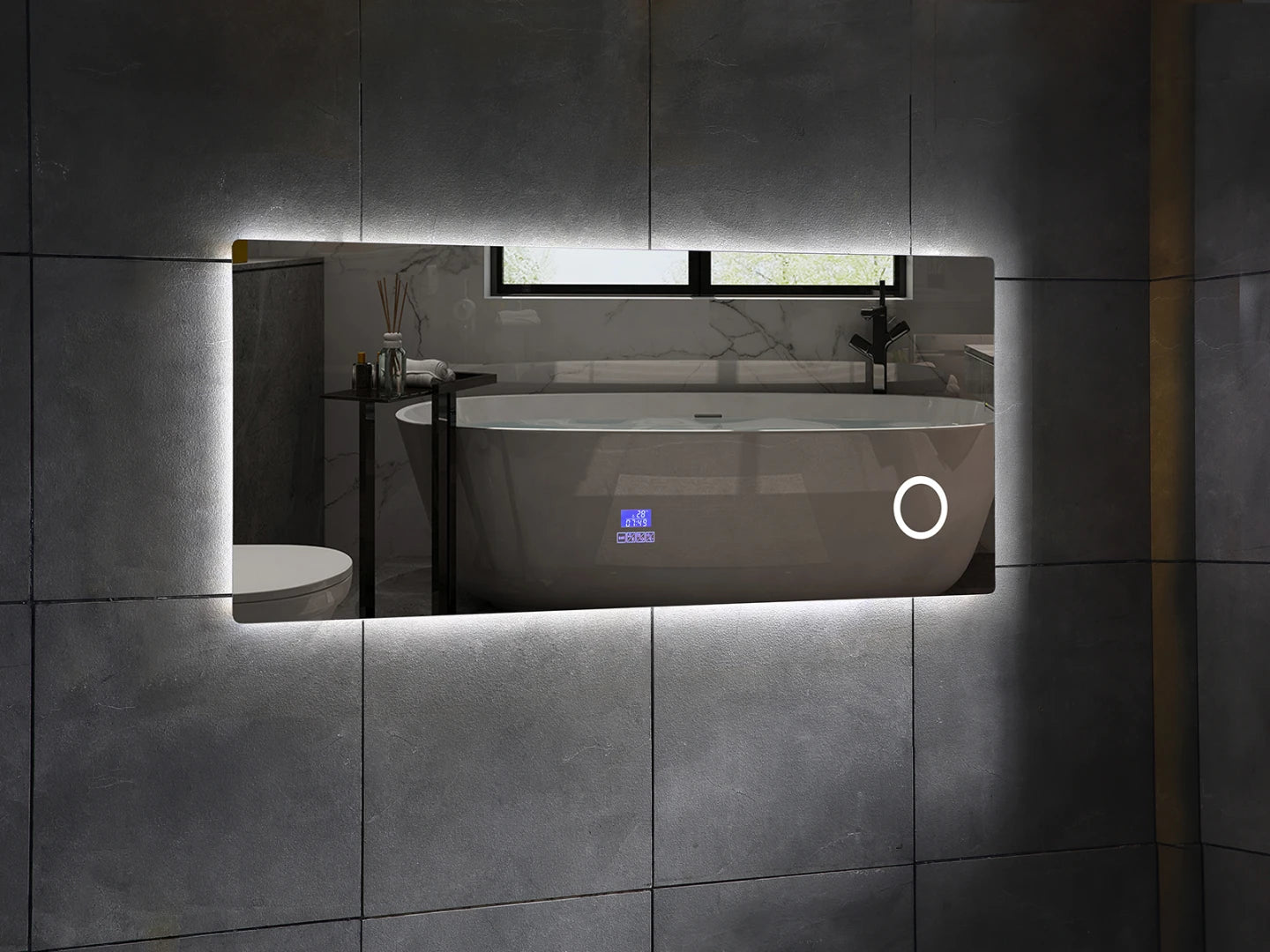 Miroir de salle de bain LED - Bluetooth - Lorenzo 140x70cm