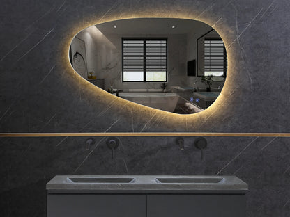 Miroir de salle de bain LED - Horizontal ou vertical - Darla 90x60cm