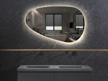 Miroir de salle de bain LED - Horizontal ou vertical - Darla 90x60cm