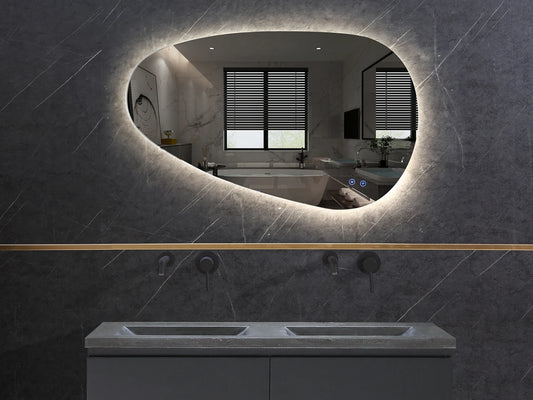 Miroir de salle de bain LED - Horizontal ou vertical - Darla 100x60cm