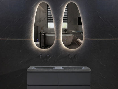 Miroir de salle de bain LED - Horizontal ou vertical - Darla 90x60cm