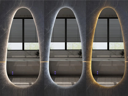 Miroir de salle de bain LED - Horizontal ou vertical - Darla 90x60cm