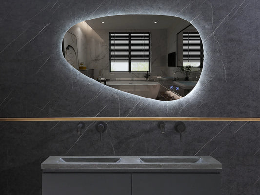 Miroir de salle de bain LED - Horizontal ou vertical - Darla 90x60cm