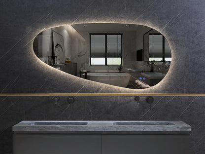 Miroir de salle de bain LED - Horizontal ou vertical - Darla 140x65cm