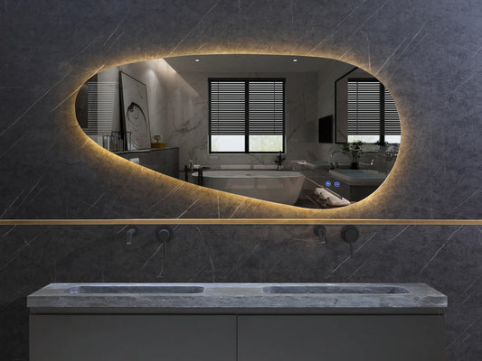 Miroir de salle de bain LED - Horizontal ou vertical - Darla 140x65cm
