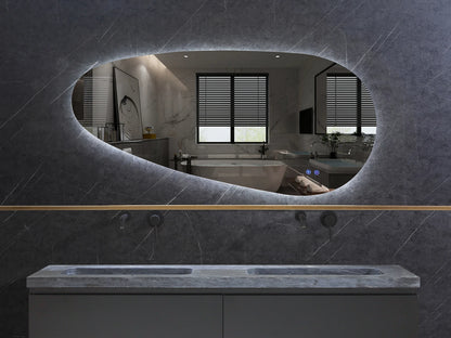 Miroir de salle de bain LED - Horizontal ou vertical - Darla 140x65cm