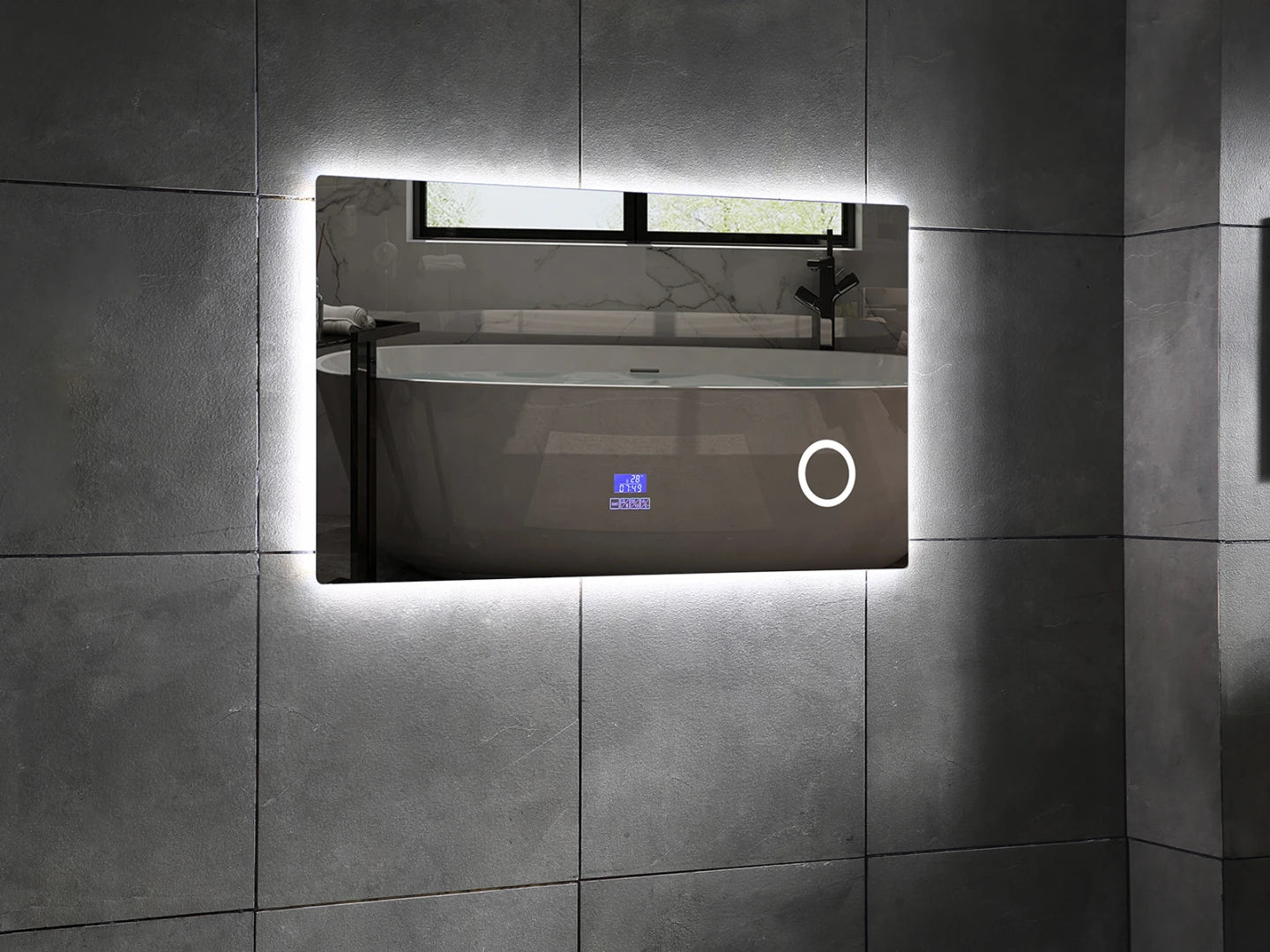 Miroir de salle de bain LED - Bluetooth - Lorenzo 100x70cm