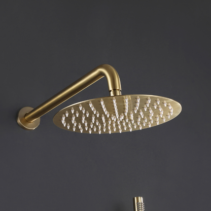 Ensemble de douche encastrée Vincent – Douchette à main – Or brossé