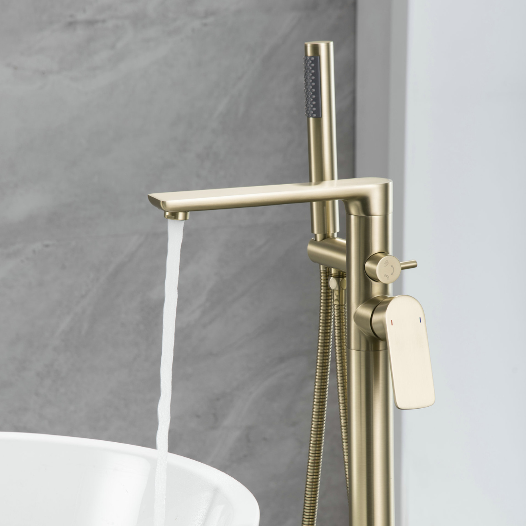 Robinet de baignoire indépendant Emilia - Or brossé