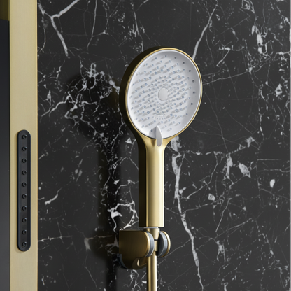 Panneau de douche thermostatique Marcelo – Affichage numérique - Or brossé