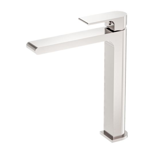 Robinet de lavabo haut Portofino - 1 trou - Nickel brossé