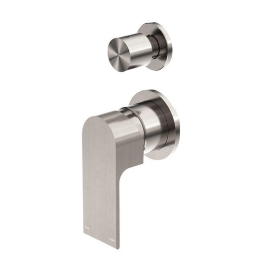 Robinet encastré avec diverteur – Portofino - 2 trous - Nickel brossé