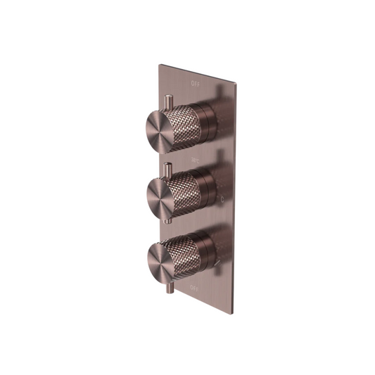 Robinet thermostatique encastré – Valence – Bronze brossé