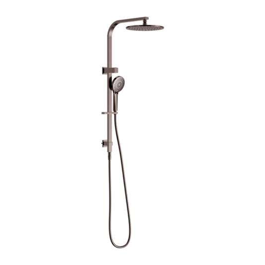 Regendoucheset Portofino - Bronze brossé - Avec robinet mélangeur encastré