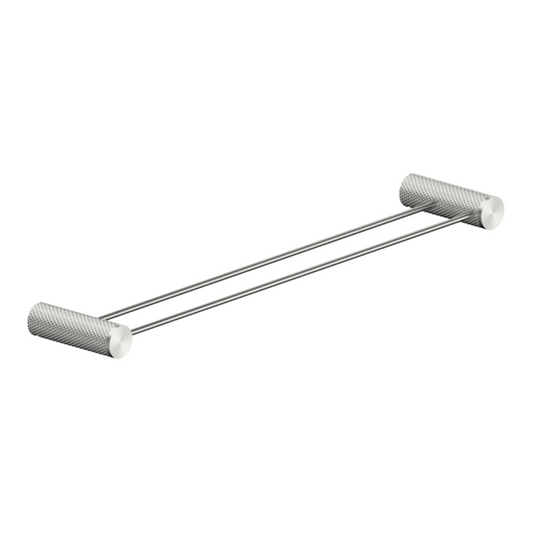 Porte-serviettes double Valencia - Nickel brossé