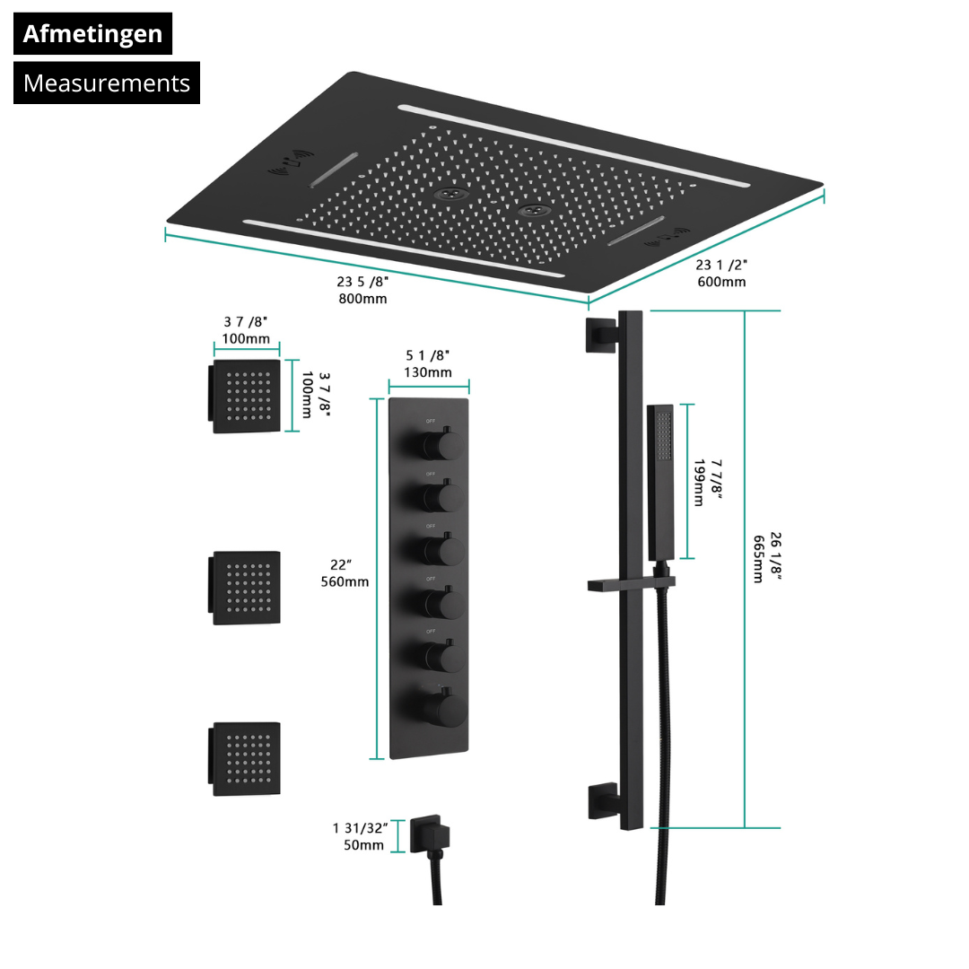 Robinet de lavabo haut Angelica - Noir mat