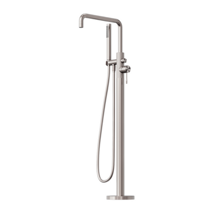 Robinet de baignoire indépendant Valencia - Douche à main - Nickel brossé