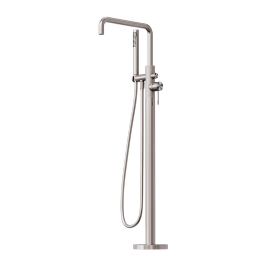 Robinet de baignoire indépendant Valencia - Douche à main - Nickel brossé