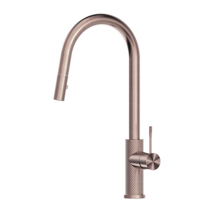 Robinet de cuisine Valencia – Rétractable avec fonction spray – Bronze brossé
