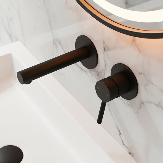 Inbouw wastafelkraan Taylor - Mat zwart - 8 × 12 × 16,5 cm