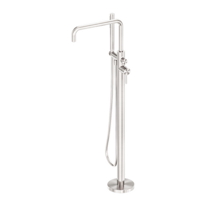 Robinet de baignoire indépendant Capri - Douche à main - Nickel brossé