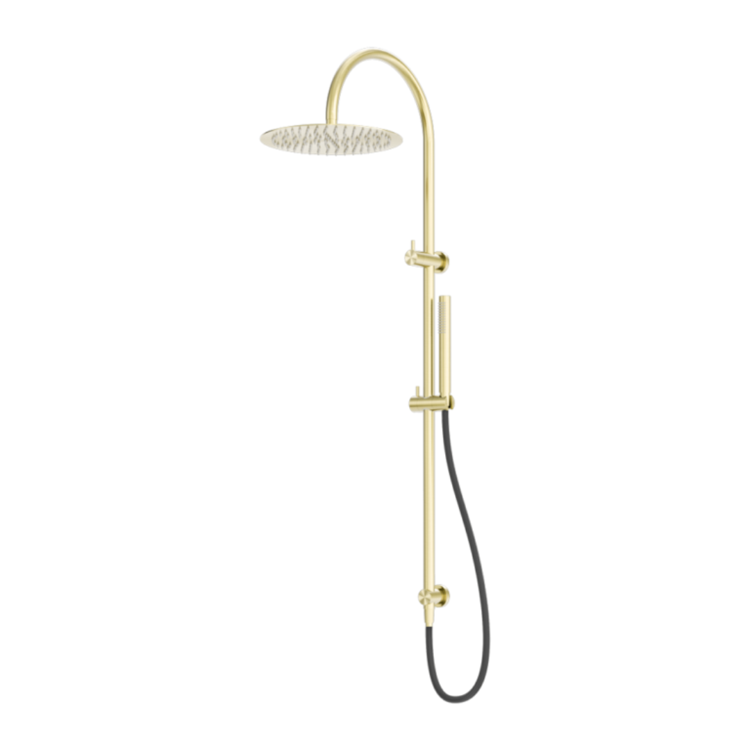 Buitendoucheset Capri – Avec robinet mélangeur – Douche pluie & Douche à main - Or brossé