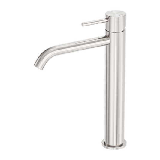 Robinet de lavabo haut Capri - 1 trou - Nickel brossé