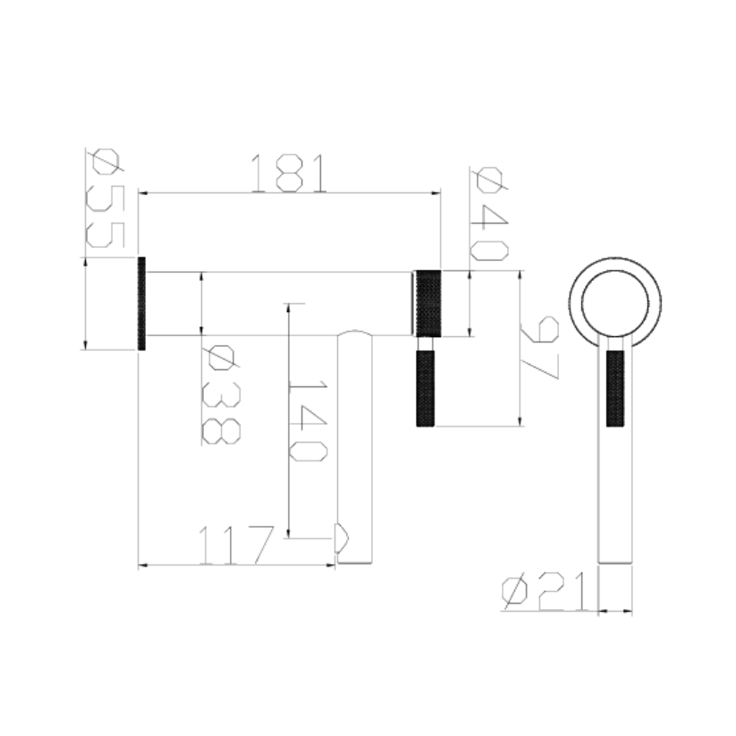 Opbouw wastafelkraan Taylor - Mat wit