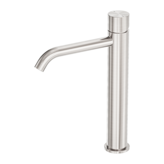 Robinet de lavabo haut Capri - Sans greepl - 1 trou - Nickel brossé