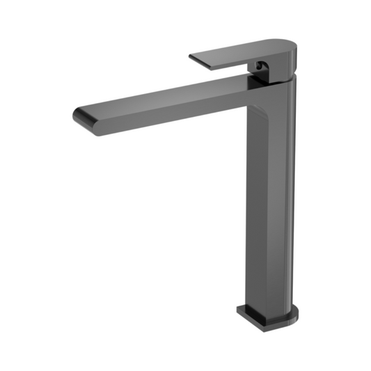 Robinet de lavabo haut Portofino - 1 trou - Gris métal gun
