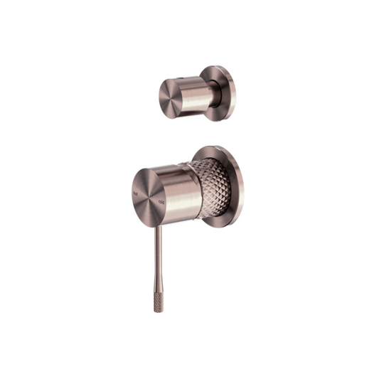 Robinet encastré avec diverteur – Valencia - 2 trous – Bronze brossé