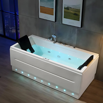 Opbouw Massagebad – Denver – Glans Blanc – 170x85x68 cm