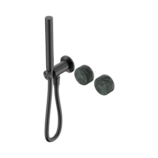 Robinet de douche encastré – Sorrento – Verde Alpi – Douche à main – Sans plaque arrière – Gris gun metal