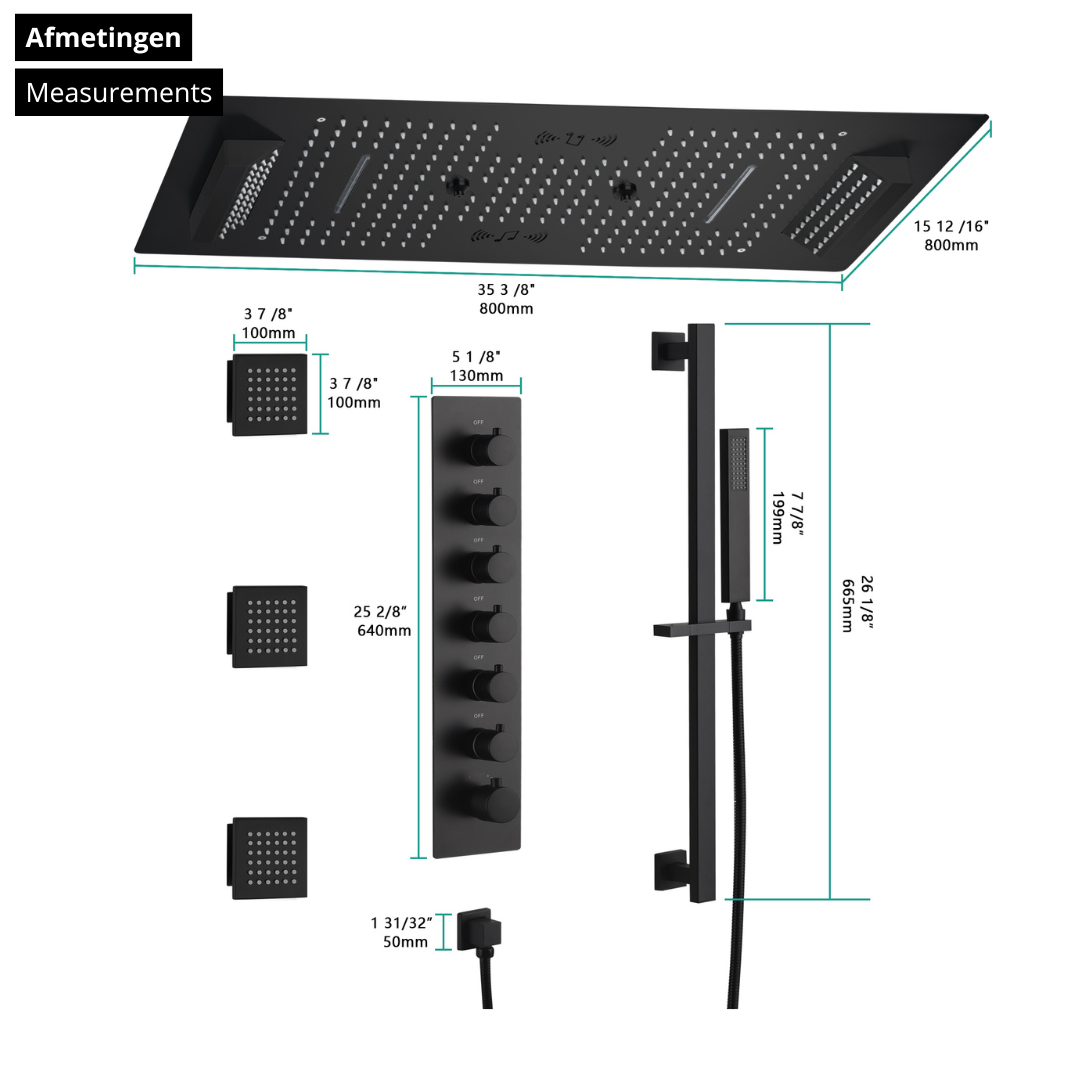 Robinet de lavabo haut Angelica - Noir mat