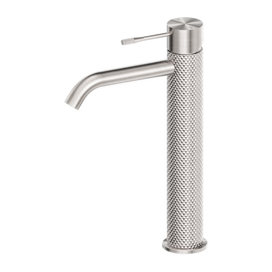 Robinet de lavabo haut Valencia - 1 trou - Nickel brossé